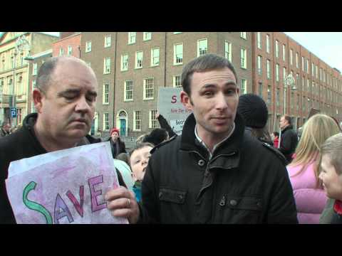 Today Outside The Dail - 11th January 2012 - School Cuts Protest