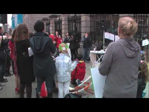 Outside the Dail - 15th of March 2012 - SPARK Protest